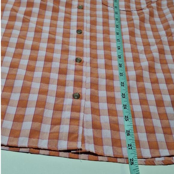 Eddie Bauer Travex Shirt Women Large Plaid Outdoor Nature Gorpcore Vented Hiking - Picture 9 of 9